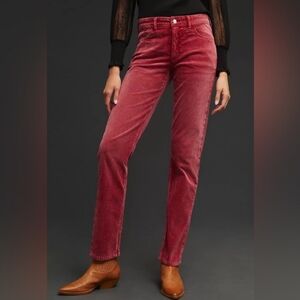 Anthropologie Pilcro Slim Boyfriend Crop Corduroy Pants 33 Tall NWT